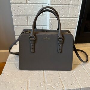 Kate Spade Grey Purse with detachable strap